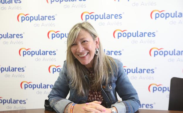 Esther Llamazares volverá a ser la candidata del PP a la Alcaldía de Avilés. /Marieta